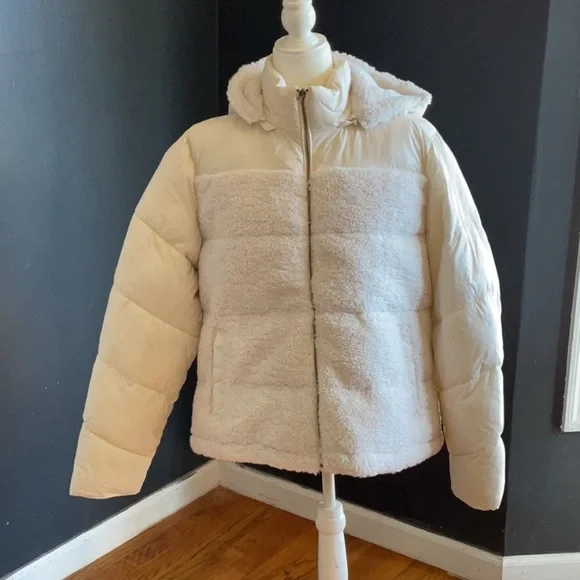 a.n.a.Sherpa Coat Birch XL NWT - Picture 2 of 4